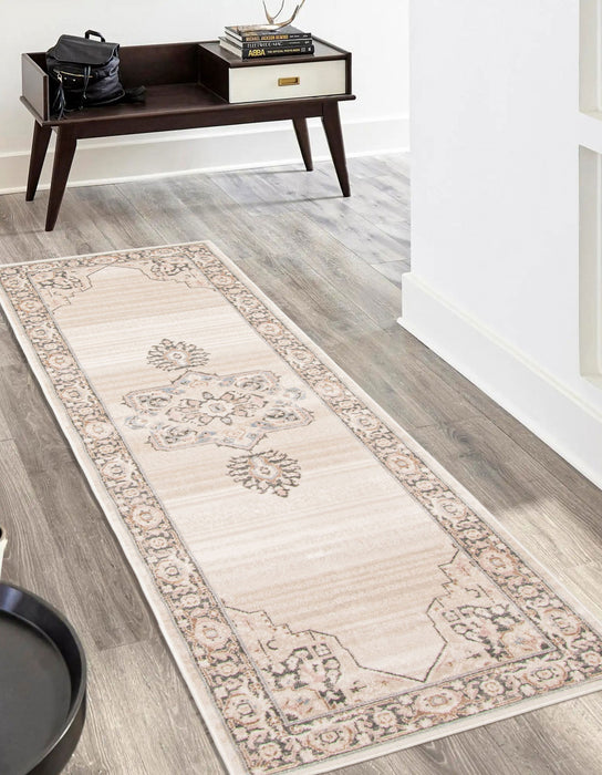 Carpette longue Myra ivoire - 2 pi 8 po x 8 pi 2 po   