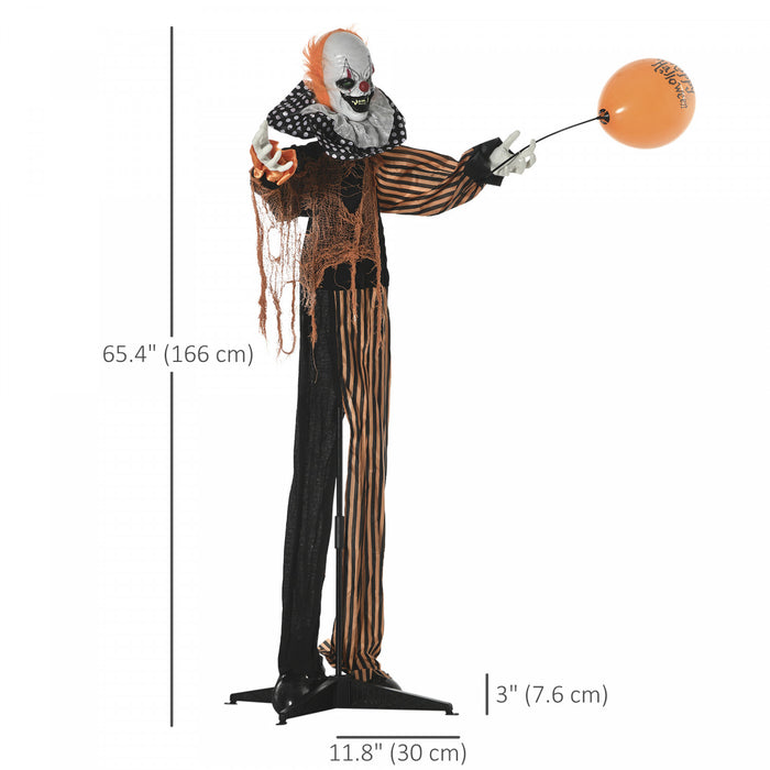 Outsunny Clown De Cirque Anime De 5pi, Decoration D'halloween Exterieure