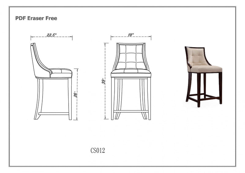 Tabouret de comptoir traditionnel en bois Fifth Avenue avec assise rembourree, graphite - Lot de 3