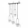 Jardinière suspendue Triflora de Umbra blanche - ensemble de 6