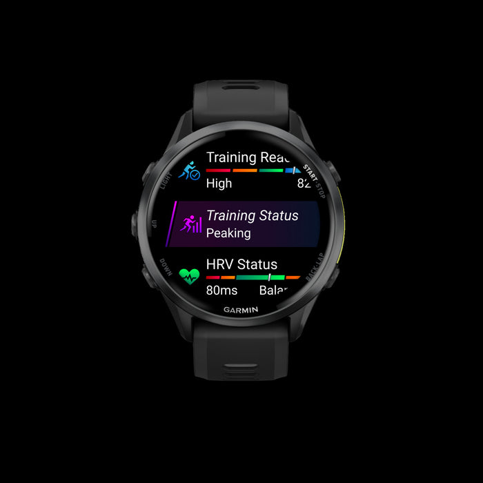 Montre Intelligente Garmin Forerunner 970 47 Mm, Amoled, Titane Gris Carbone, Suivi De Fitness Gps, Course, Triathlon, Autonomie De 15 Jours