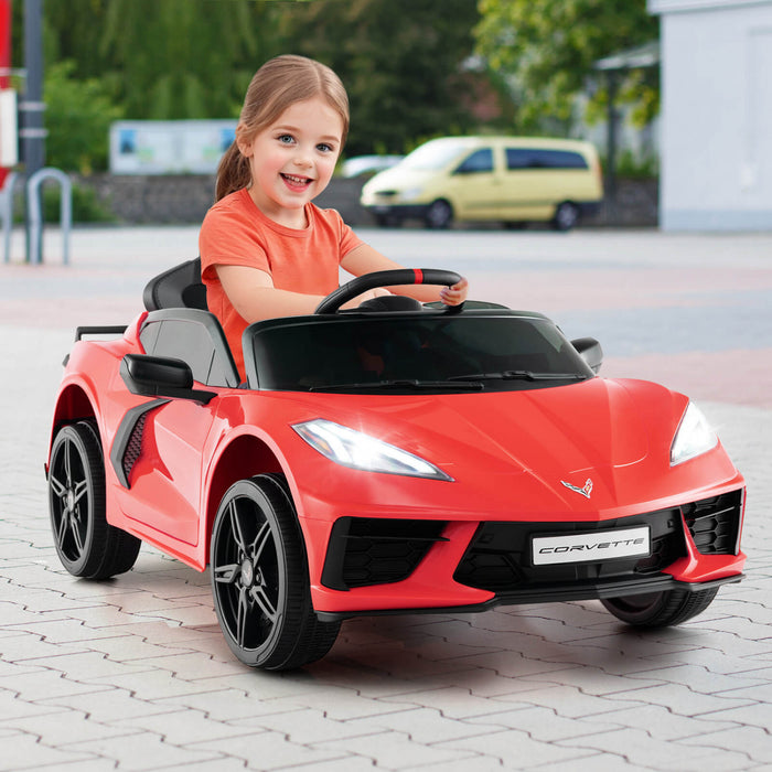 Costway 12v Electrique Enfants Rouler Sur La Voiture Avec Telecommande Sans Fil Connexion Lumieres Rouge