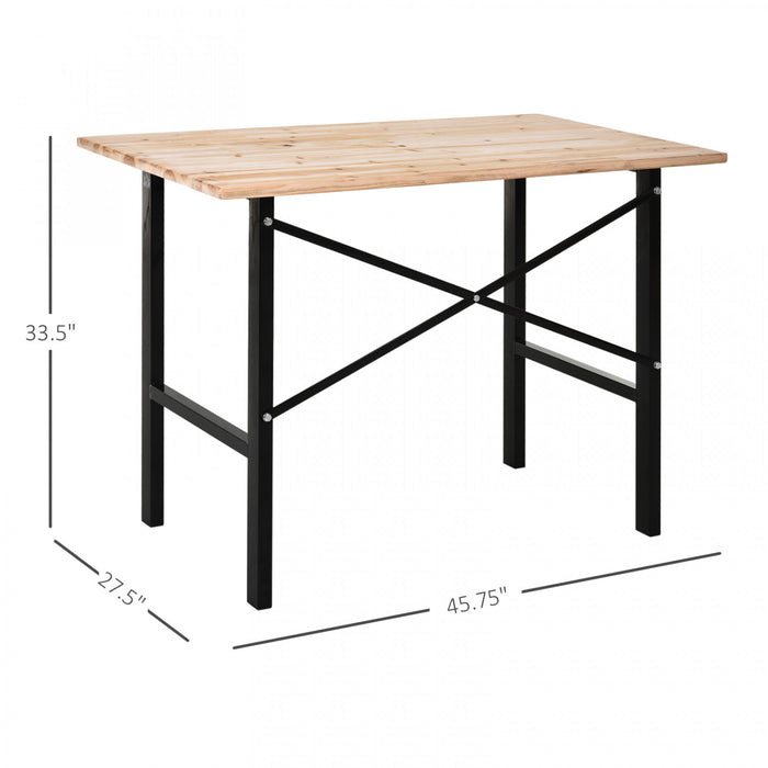Homcom Table D'etabli En Bois De Sapin Haute Stabilite