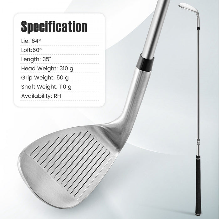 Ultimate Golf Wedge 60 Degres Sable Wedge Lob Wedge Haut Loft Golf Club Droite Argent