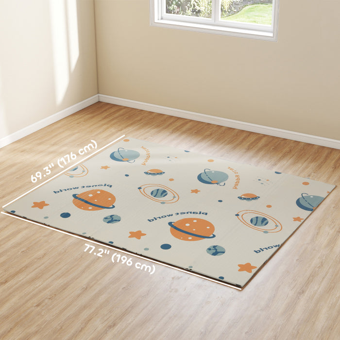 Qaba Tapis De Jeu Pour Bebe, Tapis D'eveil 77\" X 69\", Theme Astronaute