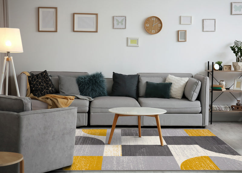 Carpette Florence à motifs géométriques - 4 pi 7 po x 6 pi 7 po