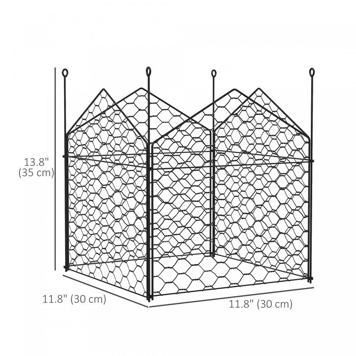 Outsunny Lot De 4 Cages En Fil Pour Proteger Les Plantes Contre Les Animaux