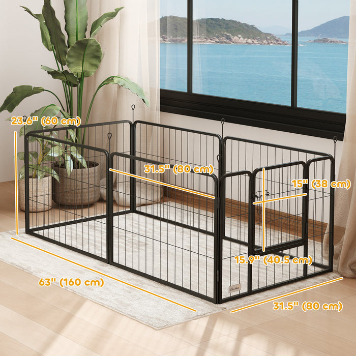 Parc pour chien petits chiens, 6 panneaux, 23,5\" de hauteur