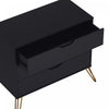 Avira Mid-Century Modern 35" Dresser in Black (3-Drawer) | Commode Avira Mid-Century Modern 89 cm en noir (3 tiroirs)