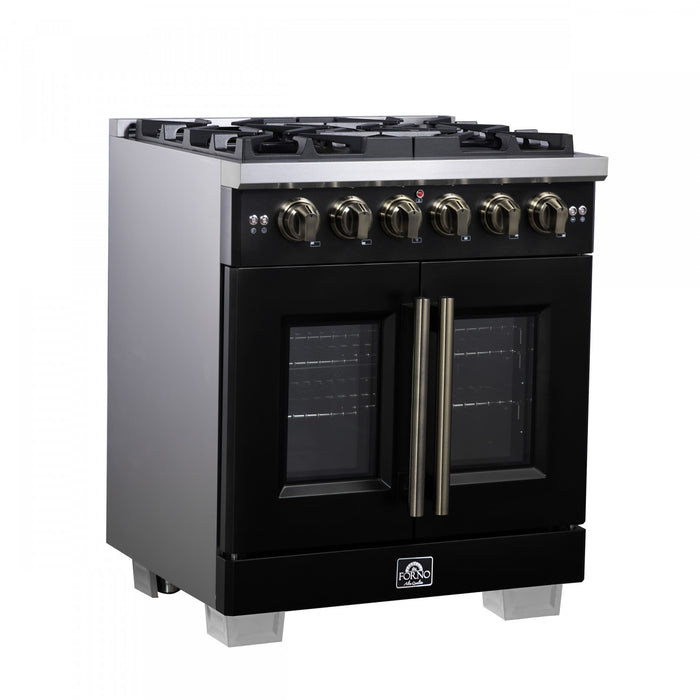Cuisiniere a gaz noire Capriasca 30 pouces, 4,32 pi³ – FFSGS6460-30BLK