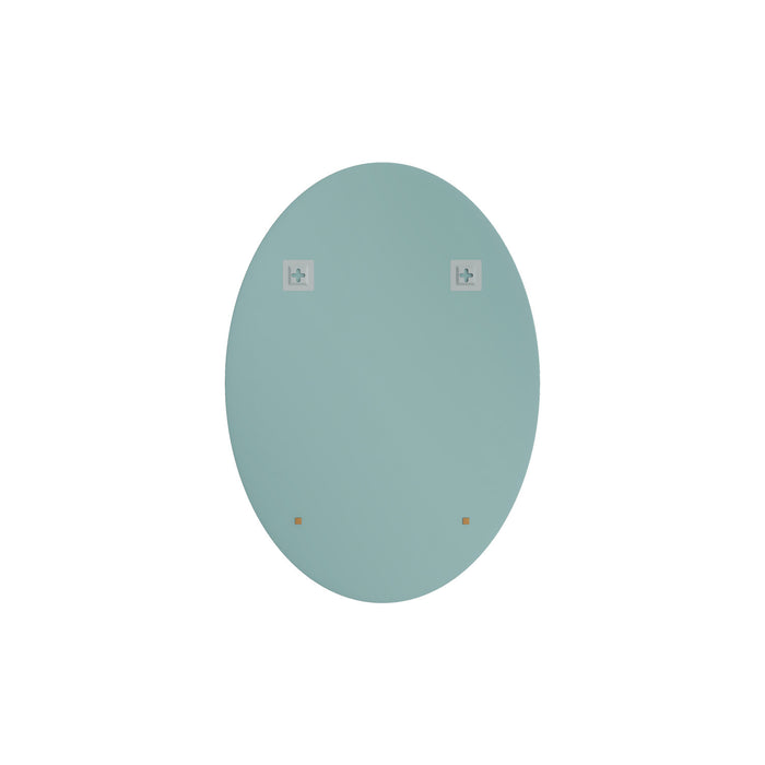 Mortise Miroir Ovale Sans Cadre de 20 Pouces Chrome
