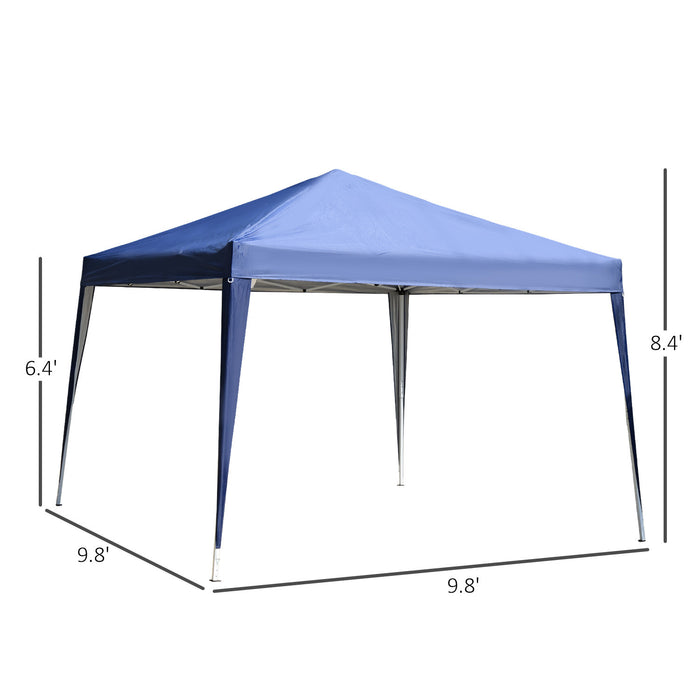 Tonnelle Barnum De Jardin Pliant Anti-uv + Sac De Transport Acier Oxford 3 X 3 X 2,55 M Bleu