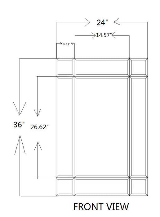 Miroir Caves de 36 po