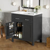 Baker 30 Inch Modern Bathroom Vanity with Ceramic Sink & Storage Cabinet, Black | Meuble de salle de bain moderne Baker 30 pouces avec lavabo ceramique et rangement, noir