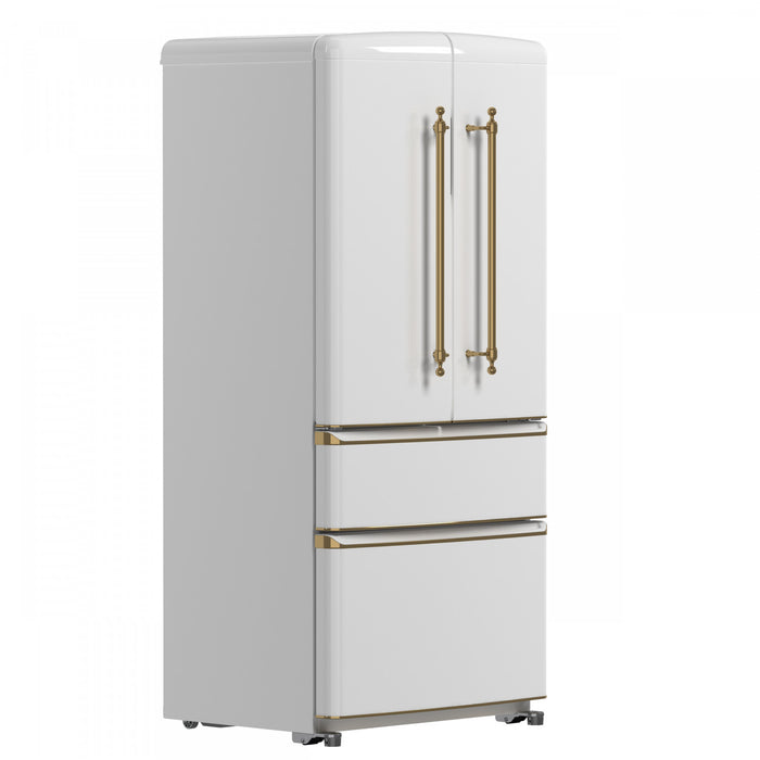 Refrigerateur Luigi de 33 po a portes francaises, blanc, 18 pi³ - FFFFD1791-33WHT