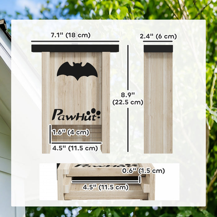 3pcs Boites A Chauves-souris En Bois, Maisons Concues Pour Attirer Les Chauves-souris