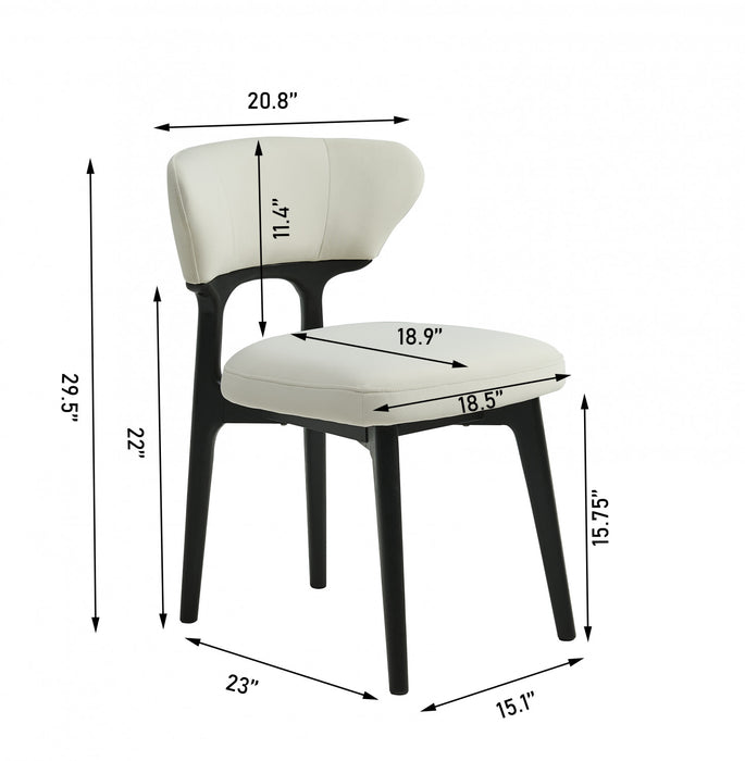 Susie Chaises De Salle A Manger En Bois, Lot De 2, Chaises Laterales Tapisees En Tissu Avec Pieds En Bois, Beige