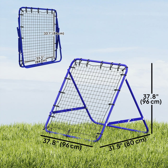 HOMCOM Filet de rebond pour entrainement au football Cible de rebond, Bleu