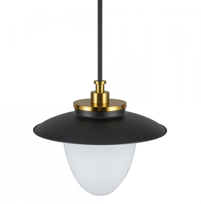 Suspension A 1 lampe Dahlia De 15 po, Noire