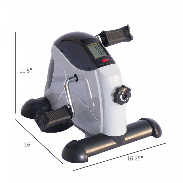 Soozier Mini Velo D'exercice Portable Pedale De Bureau Cycle D'interieur Fitness Main Pied Machine D'exercice Avec Ecran Lcd
