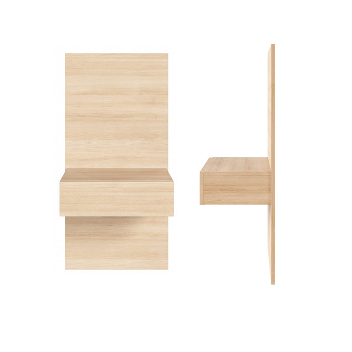 Ensemble 2 panneaux d’extension pour table de nuit flottante Milano Nordika - chêne blond naturel