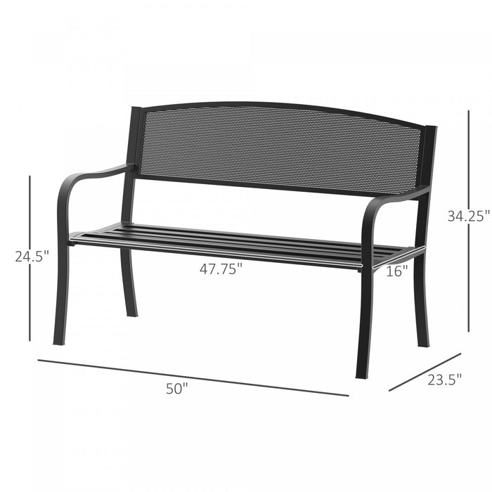 Banc De Parc Pour 2 Personnes - Mobilier De Jardin Outsunny