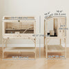 PawHut Wooden Hamster Cage, Gerbil Cage with Openable Top, Removable Tray, Seesaws, Water Bottle, Transparent Panels for Syrian, Dwarf Hamsters and Gerbils, 33.1" x 20.9" x 43.3"