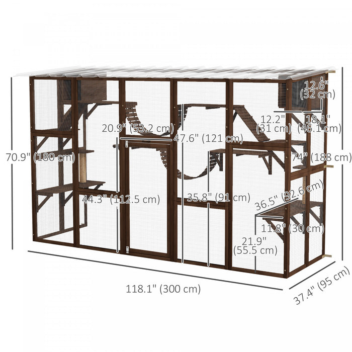 Grande Cage A Chat Avec Plates-formes, Echelles Espresso