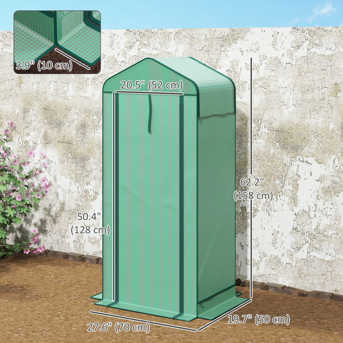 Outsunny Mini-serre avec toit en maille, serre portable, vert