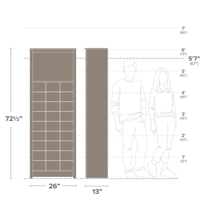 Armoire de rangement pour chaussures Rustic Ridge champêtre - blanc vieilli