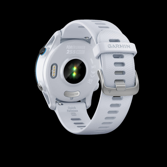 Garmin Forerunner® 255 Music Gps Montre Intelligente - Suivi De La Sante Avec Une Autonomie De Batterie De 14 Jours - Pierre Blanche