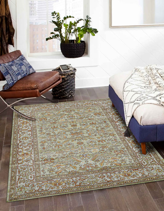 Tapis Traditionnel Hailey 7'10\" x 10'6\" en Vert