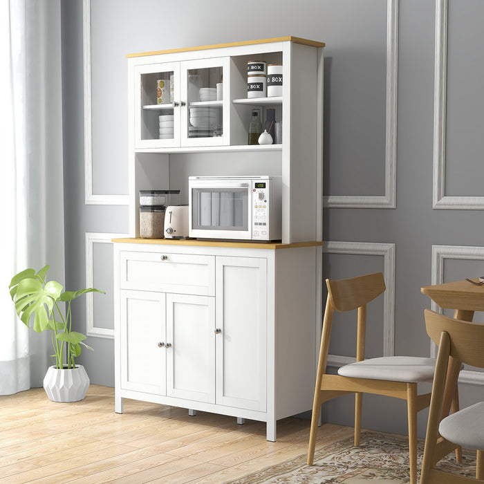 HOMCOM Armoire de garde-manger de cuisine de 71 po avec etageres reglables