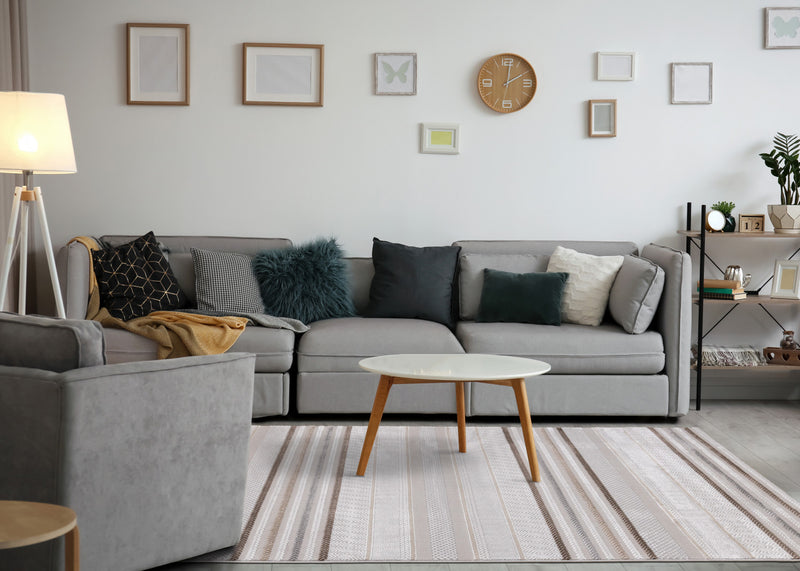 Carpette London à rayures pour l'intérieur - 5 pi 3 po x 7 pi 7 po