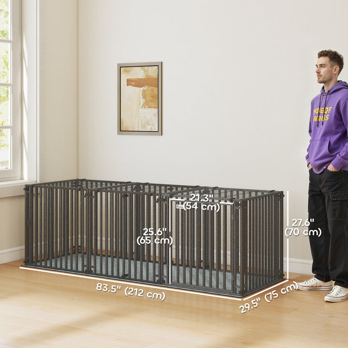 Cage de transport robuste de 83 pouces avec tapis de sol