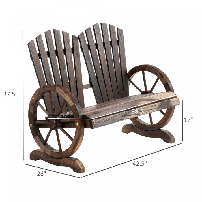 Banc De Jardin Outsunny, Finition Carbonisee