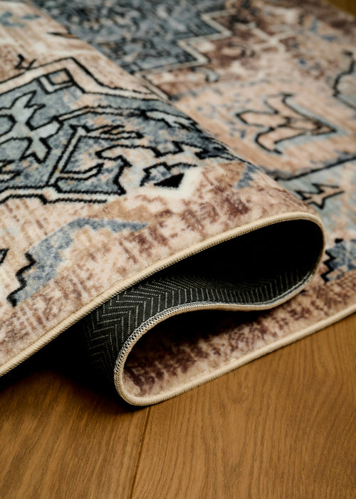 Tapis Lavable/Traditionnel Esmira 8'0\" x 10'0\" en Bleu
