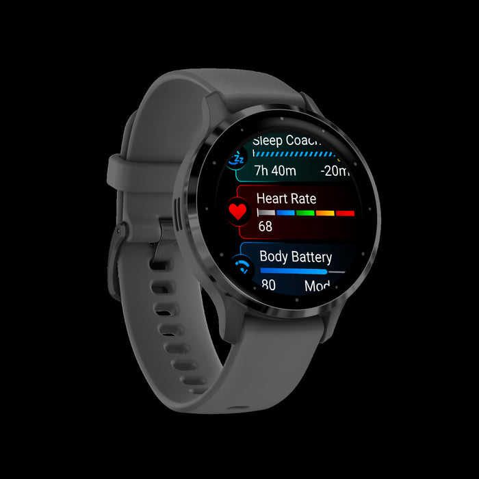 Garmin Venu® 3s Montre Gps Intelligente - Suivi De Sante Avec 14 Jours D'autonomie, 41 Mm - Boitier Gris Galet