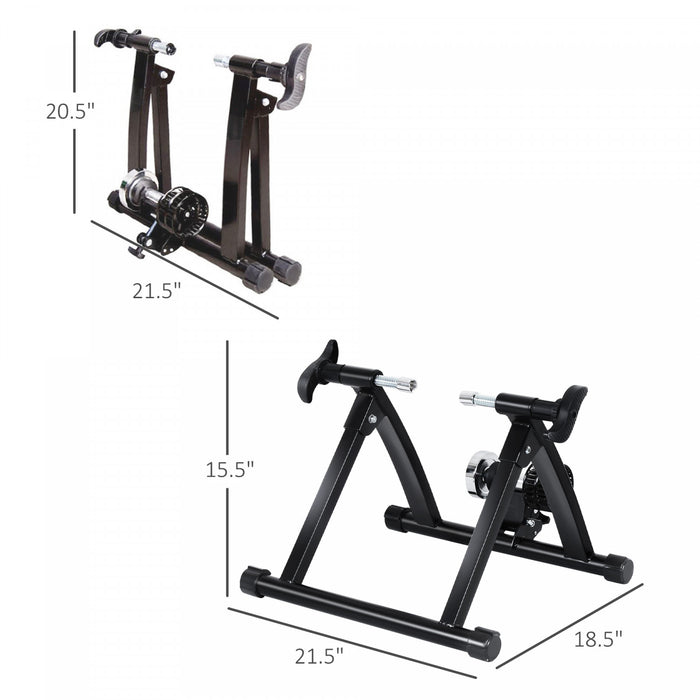 Soozier Velo D'interieur Velo D'exercice Trainer Support Stationnaire Ventilateur Pliant Turbo (noir)