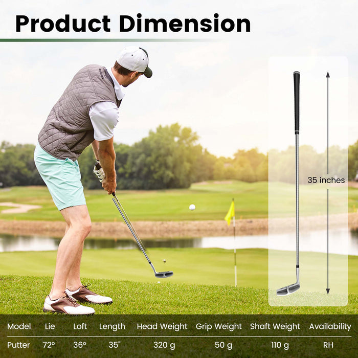 Ultimate Golf Chipper Droite Chipping Club En Acier Inoxydable Tete Battant Ligne D'aide