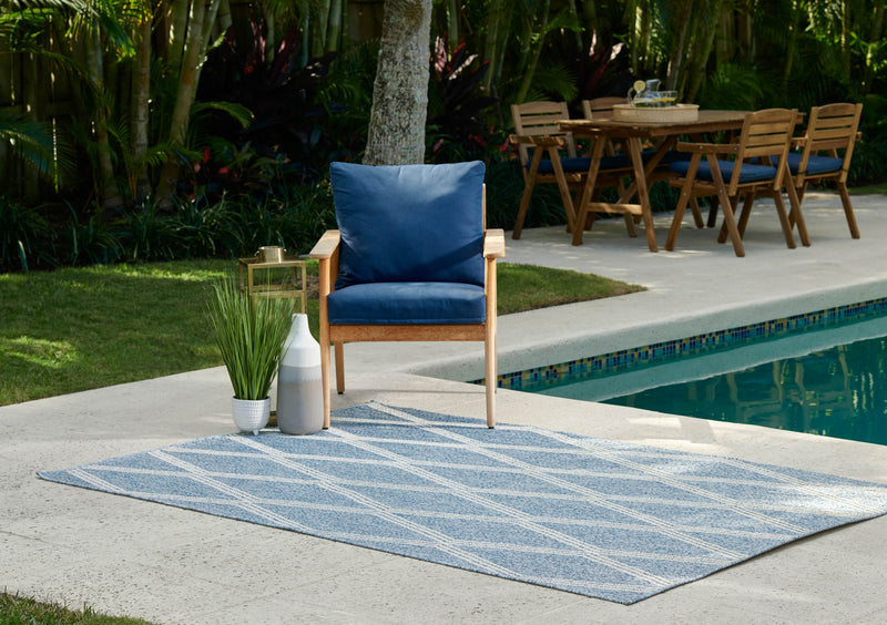 Tapis Transitionnel Cypress 8'0\" x 10'0\" en Bleu