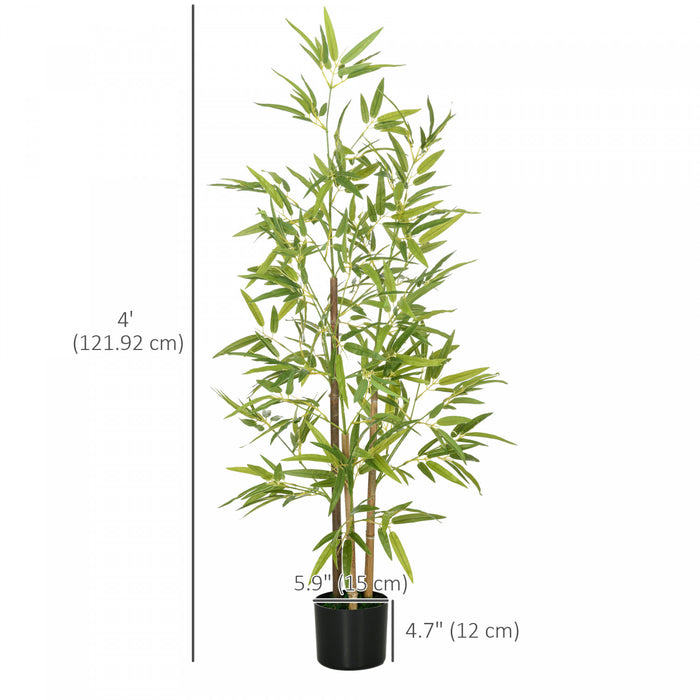 HOMCOM Arbre artificiel en bambou de 4pi pour decoration interieure