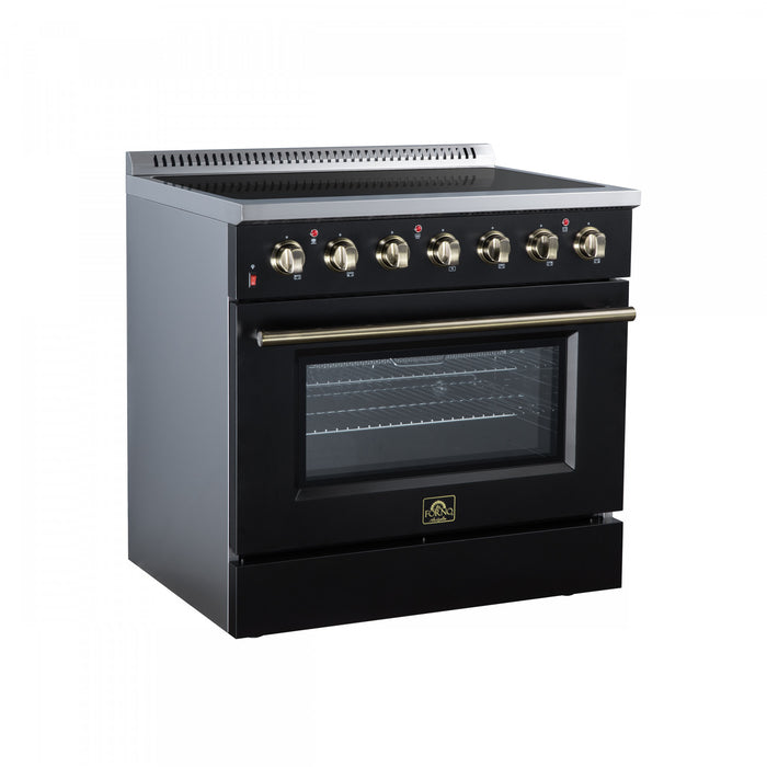 Cuisiniere electrique Galiano de 36 po, 5 foyers radiants, 5,36 pi³, noir – FFSEL6083-36BLK