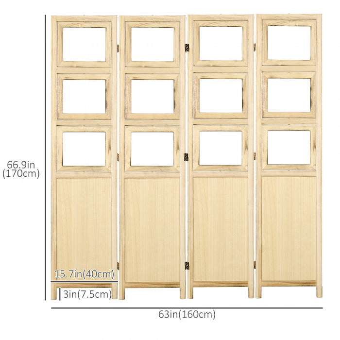 Homcom Ecrans D'intimite En Bois, Separateurs De Piece