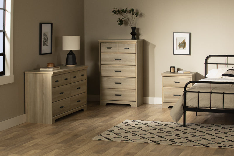 Versa Commode 6 Tiroirs - Frene Naturel
