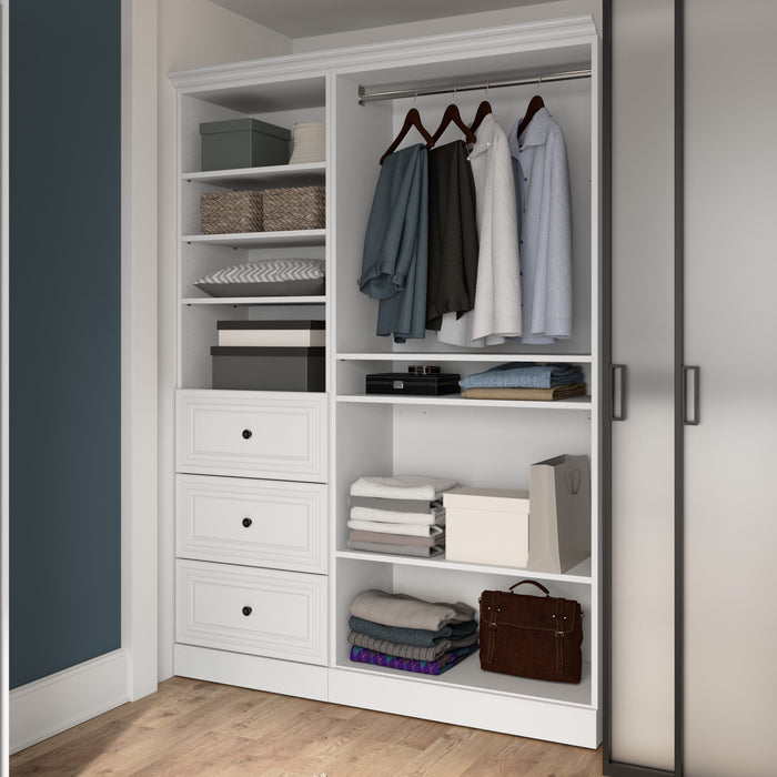 Système d’organisateur de garde-robe Versatile de Bestar de 61 po (L) - blanc
