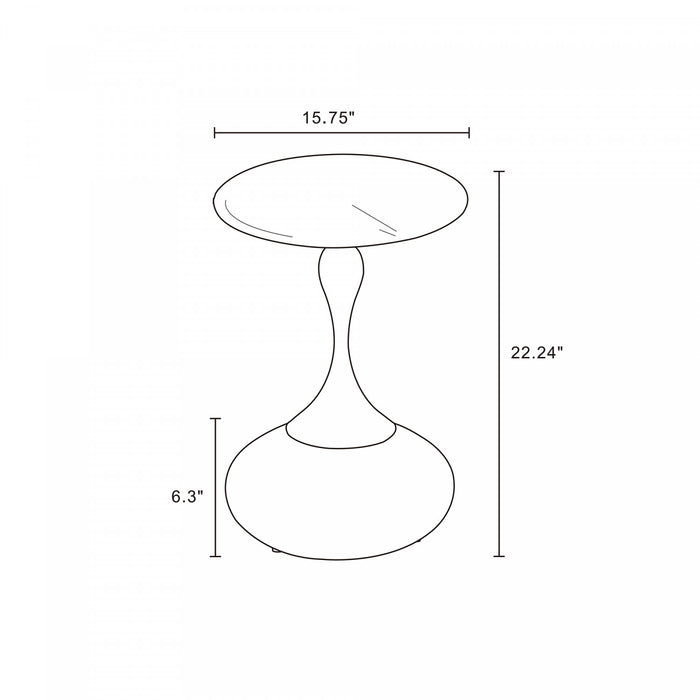 Table d’appoint Patchin moderne en brun et or