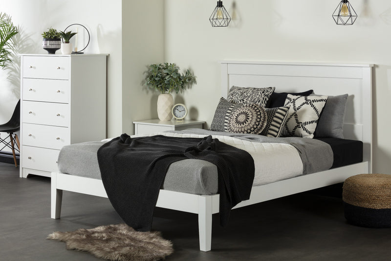 Vito Base De Lit En Bois - Blanc