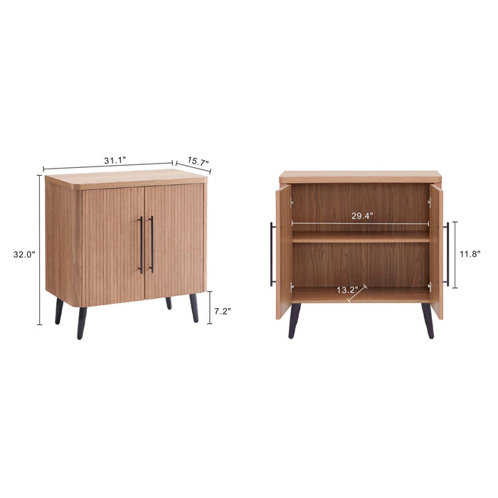 Jodie – Cabinet d’appoint cannele mi-siecle moderne 31\" en erable
