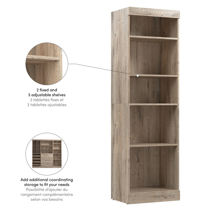 Organisateur de garde-robe Pur de Bestar de 25 po (L) - brun rustique